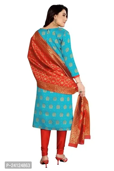 Classic Banarasi Silk Dress Material With Dupatta-thumb2