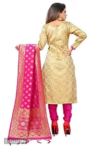 Classic Banarasi Silk Dress Material With Dupatta For Women-thumb3