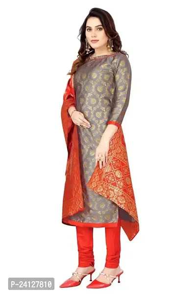 Classic Banarasi Silk Dress Material With Dupatta For Women-thumb3