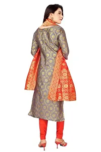 Classic Banarasi Silk Dress Material With Dupatta For Women-thumb3