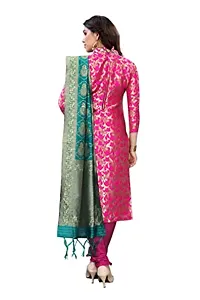 Classic Banarasi Silk Jacquard Dress Material with Dupatta for Women-thumb1