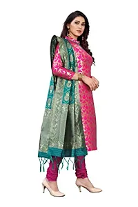 Classic Banarasi Silk Jacquard Dress Material with Dupatta for Women-thumb2