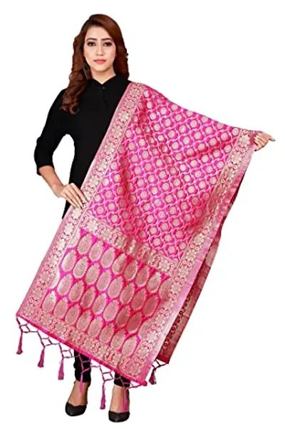 RARA Women's Solid Poly Silk Dupatta