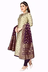 Classic Banarasi Silk Jacquard Dress Material with Dupatta for Women-thumb1