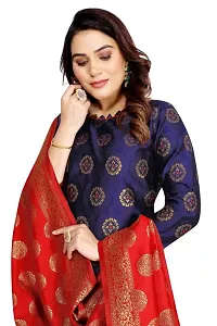 Classic Banarasi Silk Jacquard Dress Material with Dupatta for Women-thumb3