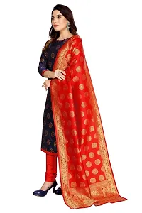 Classic Banarasi Silk Jacquard Dress Material with Dupatta for Women-thumb1