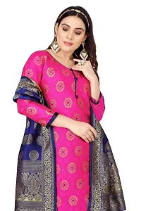 Classic Banarasi Silk Jacquard Dress Material with Dupatta for Women-thumb1