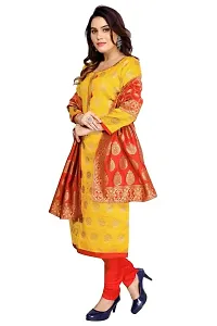 Classic Banarasi Silk Jacquard Dress Material with Dupatta for Women-thumb1