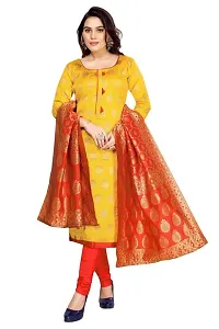 Classic Banarasi Silk Jacquard Dress Material with Dupatta for Women-thumb3