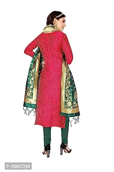 Classic Banarasi Silk Jacquard Dress Material with Dupatta for Women-thumb3