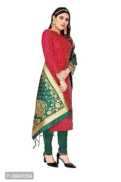 Classic Banarasi Silk Jacquard Dress Material with Dupatta for Women-thumb4
