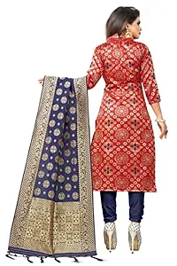 Classic Banarasi Silk Dress Material with Dupatta-thumb1