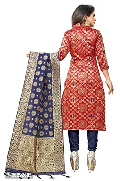 Classic Banarasi Silk Dress Material with Dupatta-thumb2