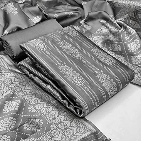 Stylish Banarasi Silk Unstitched Jacquard Suit