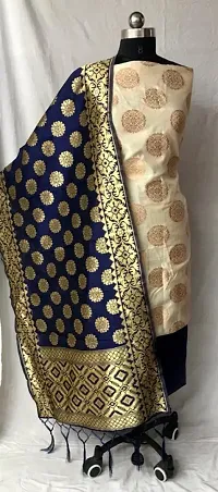 Classic Banarasi Silk Dress Material with Dupatta