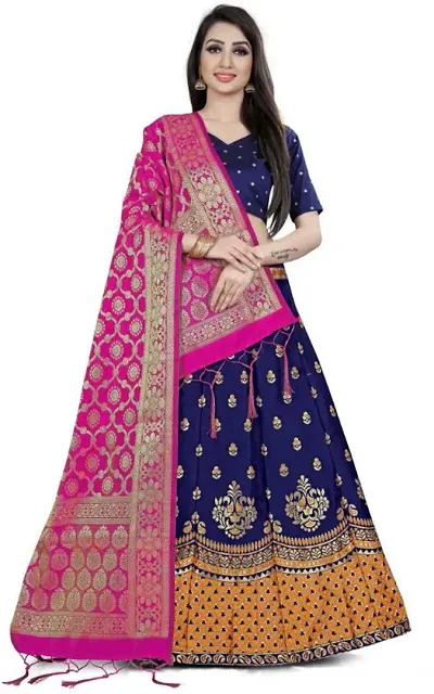 Stylish Art Silk Lehenga Choli Set For Women