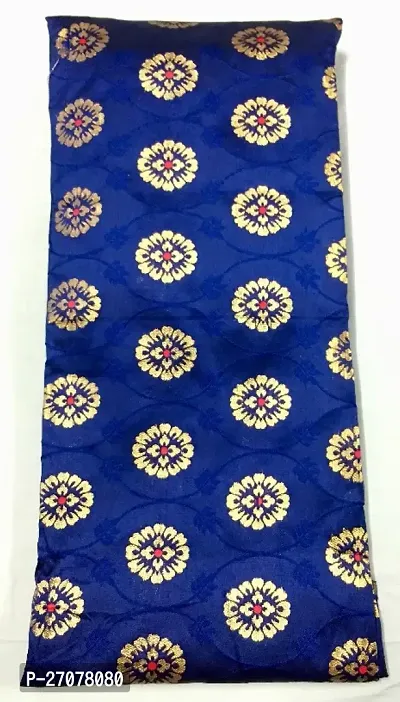 Womens Navy Banarasi Silk Woven Suit Top Fabric (TP_JIYA)