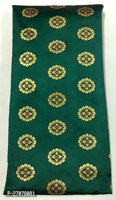 Womens Green Banarasi Silk Woven Suit Top Fabric (TP_JIYA)