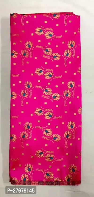 Womens Pink Banarasi Silk Woven Suit Top Fabric (TP_MAHI)