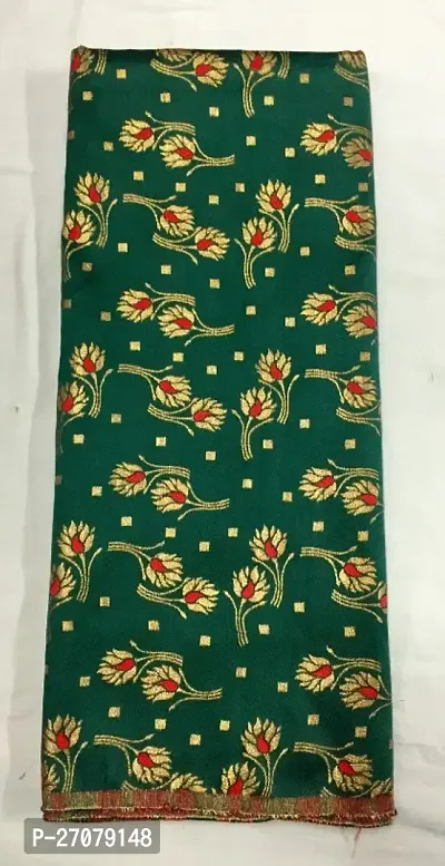 Womens Green Banarasi Silk Woven Suit Top Fabric (TP_MAHI)