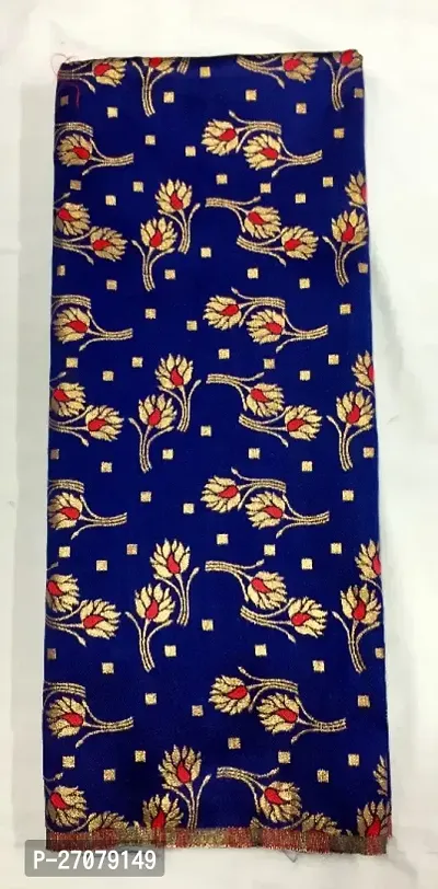 Womens Navy Banarasi Silk Woven Suit Top Fabric (TP_MAHI)-thumb0
