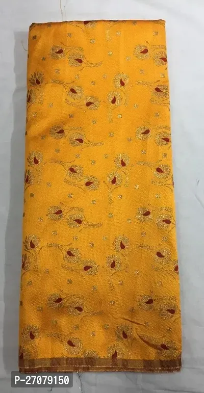 Womens Yellow Banarasi Silk Woven Suit Top Fabric (TP_MAHI)