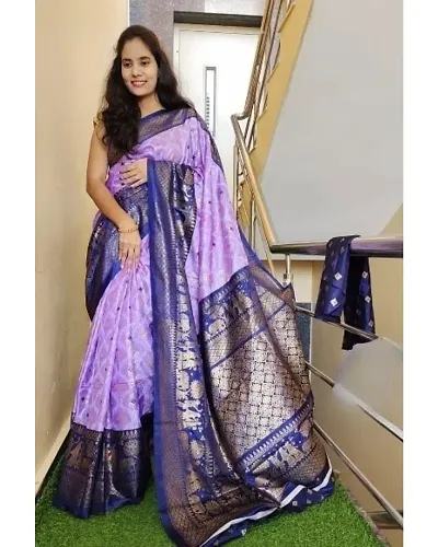 New In Silk Blend Saree with Blouse piece 