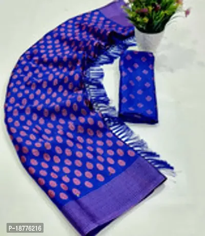 Elegant Bright Moss Printed Women Saree With Blouse Piece-thumb0