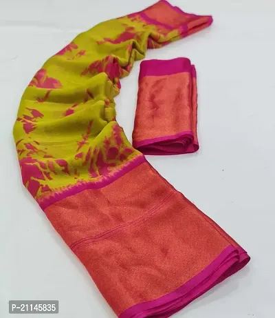 Fancy Polyester Saree with Blouse Piece for Women-thumb0