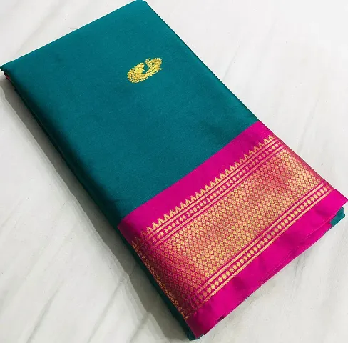 Attractive Cotton Silk Saree with Blouse piece 