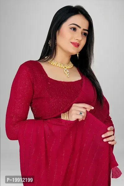 Stylish Fancy Designer Chiffon Saree With Blouse Piece For Women-thumb2