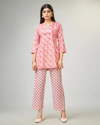 Premium Trendy Cotton Blend Digital Printed Co-Ord Set Women