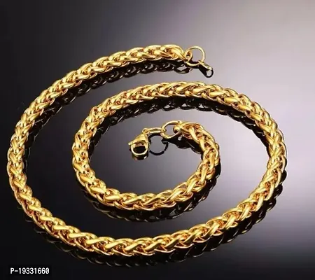 Trending Excluisve Golden Brass Crystal Chain For Men-thumb0