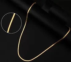 Alluring Golden Brass Crystal Chain For Men-thumb1