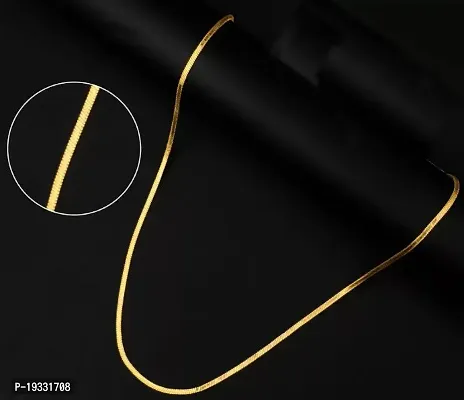 Alluring Golden Brass Crystal Chain For Men-thumb2
