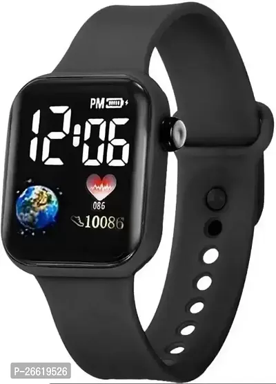 Stylish Kids Digital Watch 2024 Black led Display Earth Lifestyle Dummy-thumb0