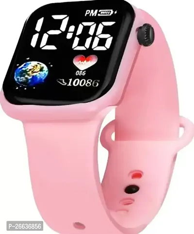 Best Selling Black Dial Pink Strap Square Digital watch (Pack of 1) KIds watches, Sports watch, Digital watch, watch for Boys, watch for Girls, New watches, Classy watch, New Collection