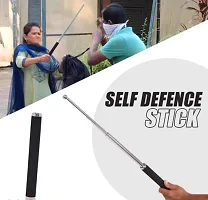 Hard Cane Self Defending Stick 26 Inches (Pack of 1) 2ft. Steel Foldable with Nylon Cover, Safety Stick, Foldable Rod, Safety Rod, Stick for Adults, Kids-thumb3