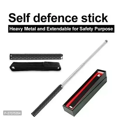 Iron Rod Safety Stick Padded Handle Security Guard for Girls, Self Defense Stick, Telescopic Stick, Foldable Stick, Safety Rod, Walking Stick, Stick for Adults  Girls-thumb0