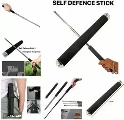 Foldable Iron Rod Safety Stick Padded Handle Security Guard for Girls, Self Defense Stick, Telescopic Stick, Foldable Stick, Safety Rod, Walking Stick, Stick for Adults  Girls-thumb3