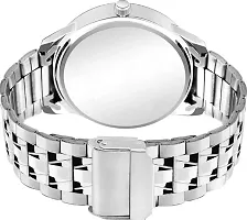 Trending Round Silver Stainless Steel Wrist Watch for Men  Boys-thumb2