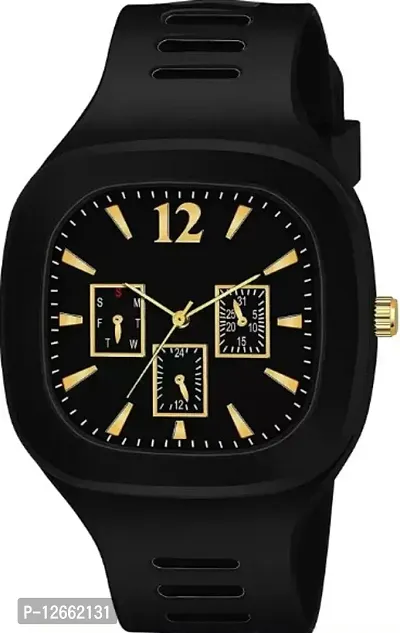 Stylish Fancy Silicone Analog Watches For Men-thumb5