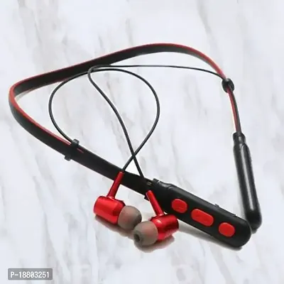 Stylish Red In-ear Bluetooth Wireless Headphones With Microphone-thumb0