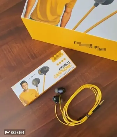 Stylish Yellow In-ear Bluetooth Wireless Headphones With Microphone