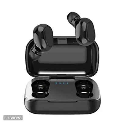 Stylish Black In-ear Bluetooth Wireless Headphones With Microphone-thumb0