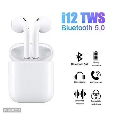 Stylish White In-ear Bluetooth Wireless Headphones With Microphone