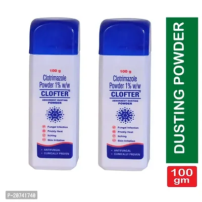 Clofter Antifungal Dusting Powder  Fungal Infection Powder (Pack of 2) 200 Gm