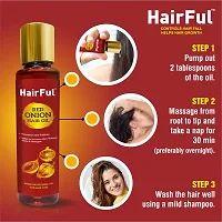 HairFul Red Onion Hair Oil For Hair Growth  Hair Fall Control Hair Oil for Stronger  Shiny Hair - 120 ML-thumb1