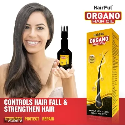 HairFul ORGANO HAIR OIL-100% AYURVEDIC WITH 15 NATURAL OILS  HERBS FOR HAIR GROWTH  Hair Oil (120 ml)