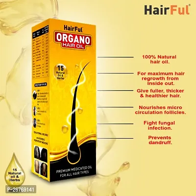 HairFul Hair Loss and Hair Regrowth, Dandruff Control Hair Oil (pack of 1) Hair Oil (120 ml)-thumb3
